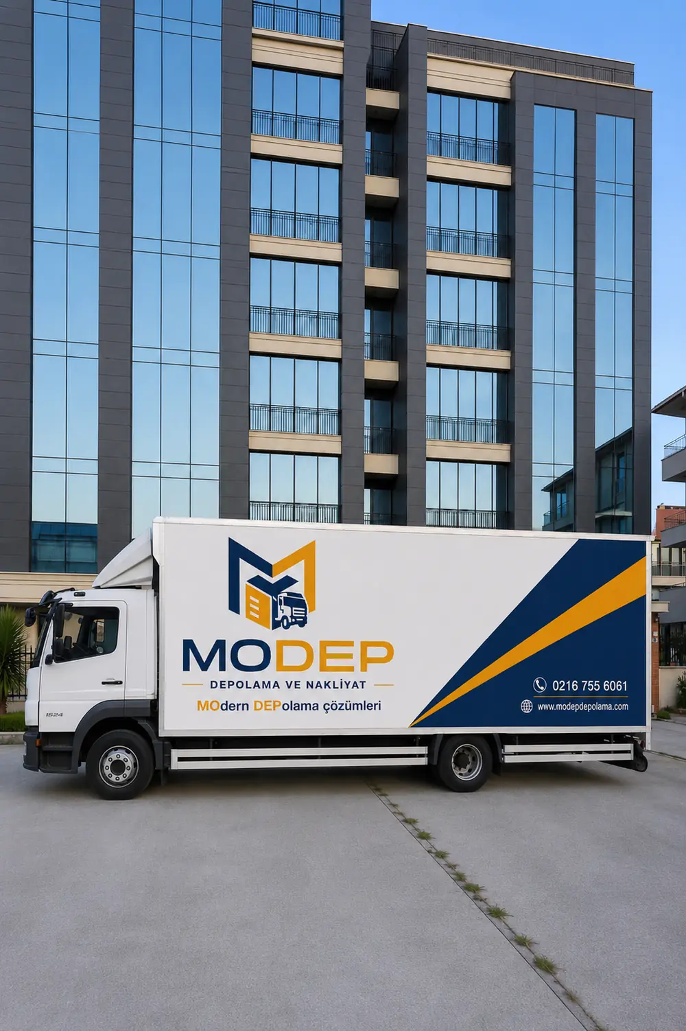 MODEP taşımalı depolama aracı — kapıdan teslim alma
